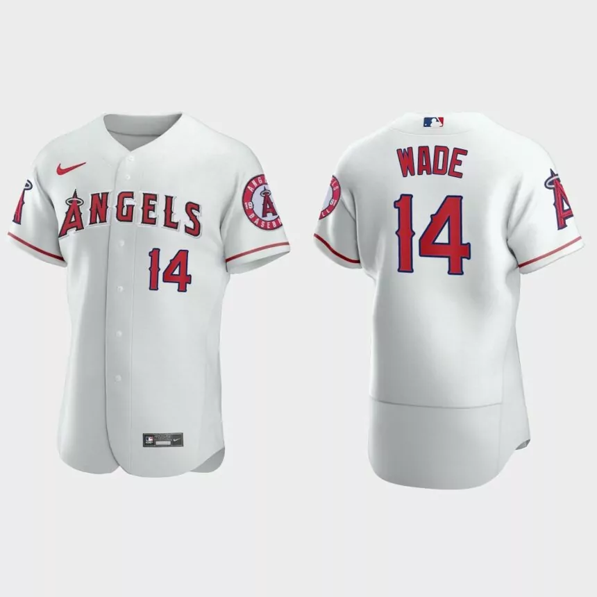Tyler Wade Los Angeles Angels Authentic Home Jersey – White