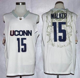 UConn Huskies #15 Kemba Walker White Basketball Stitched NCAA Jersey