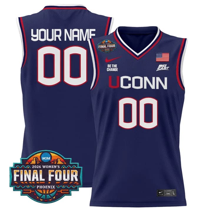 UConn Huskies 2026 Women's Tournament Final Four Custom Basketball   Jersey - All Stitched