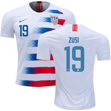 USA #19 Zusi Home Kid Soccer Country Jersey
