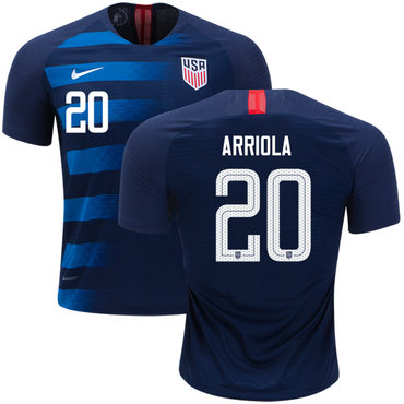 USA #20 Arriola Away Kid Soccer Country Jersey