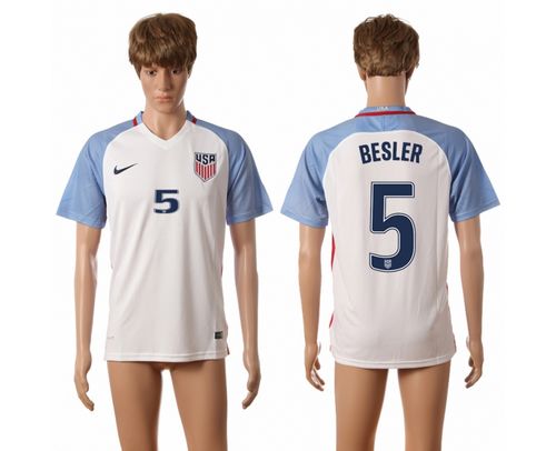 USA #5 Besler Home Soccer Country Jersey