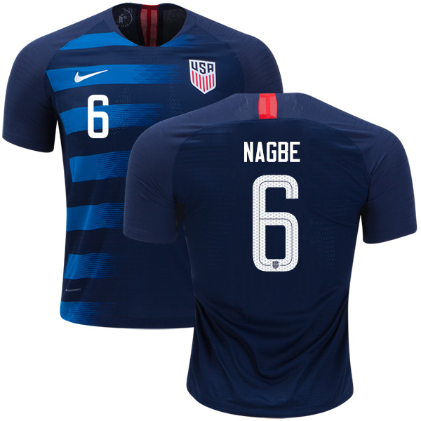 USA #6 Nagbe Away Kid Soccer Country Jersey