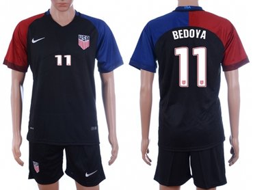 USA 2016-17 Alejandro Bedoya #11 Dark Blue Soccer Jersey