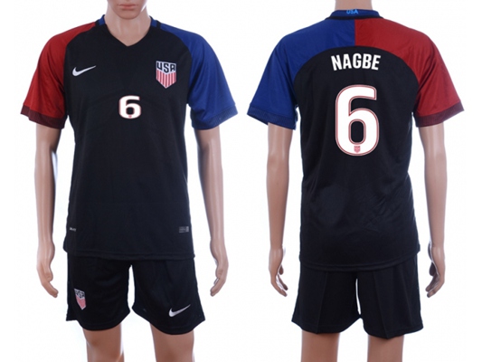 USA 2016-17 Darlington Nagbe #6 Dark Blue Soccer Jersey