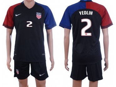 USA 2016-17 DeAndre Yedlin #2 Dark Blue Soccer Jersey