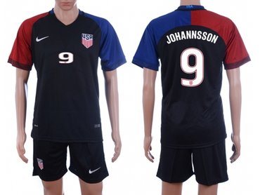 USA 2016-17 Johannsson #9 Dark Blue Soccer Jersey