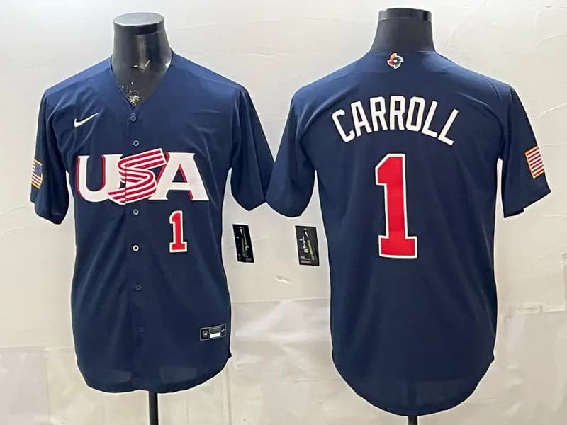 USA Baseball Nike 2026 World Baseball Classic Home Stadium Jersey -  1 CARRDLL