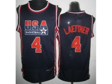 USA Basketball 1992 Olympic Dream Team Blue Jerseys 4# Christian Laettner