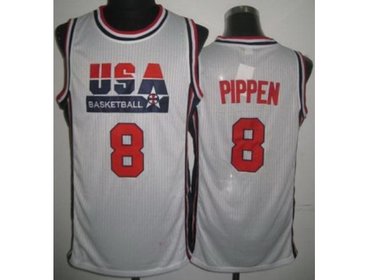 USA Basketball Retro 1992 Olympic Dream Team White Jersey #8 Scottie Pippen