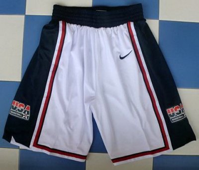 USA Basketball Retro 1992 Olympic Dream Team White Shorts