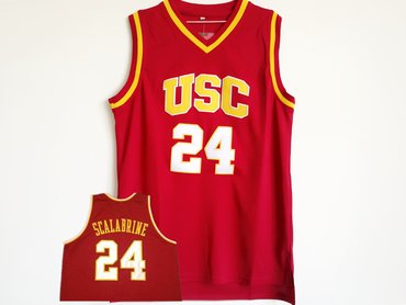 USC Trojans 24 Brian Scalabrine Red College Basketball Jersey