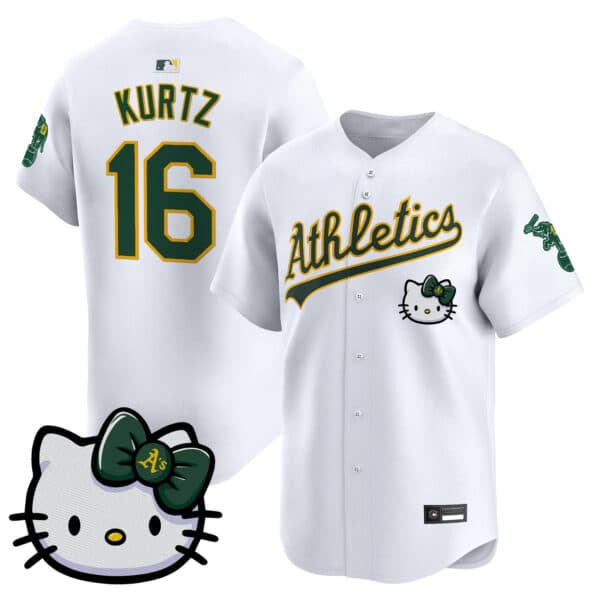 Unisex Athletics Hello Kitty Vapor Premier Limited Jersey – All Stitched Nick Kurtz   16