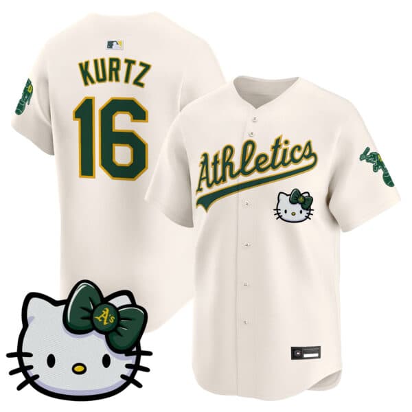 Unisex Athletics Hello Kitty Vapor Premier Limited Jersey – All Stitched Nick Kurtz # 16
