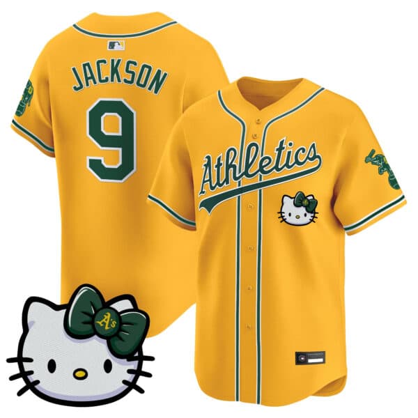 Unisex Athletics Hello Kitty Vapor Premier Limited Jersey – All Stitched Reggie Jackson    9
