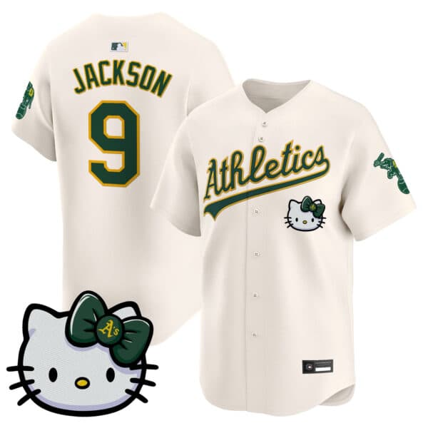 Unisex Athletics Hello Kitty Vapor Premier Limited Jersey – All Stitched Reggie Jackson #9