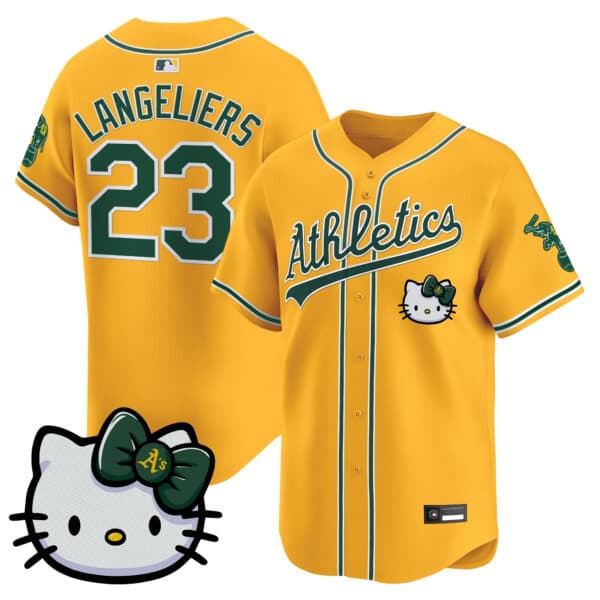 Unisex Athletics Hello Kitty Vapor Premier Limited Jersey – All Stitched Shea Langeliers    23