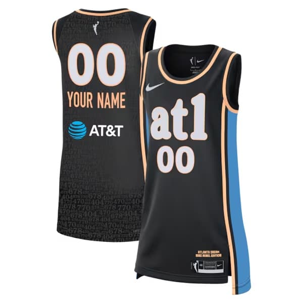 Unisex Atlanta Dream Nike Black Victory Custom Jersey - Rebel Edition