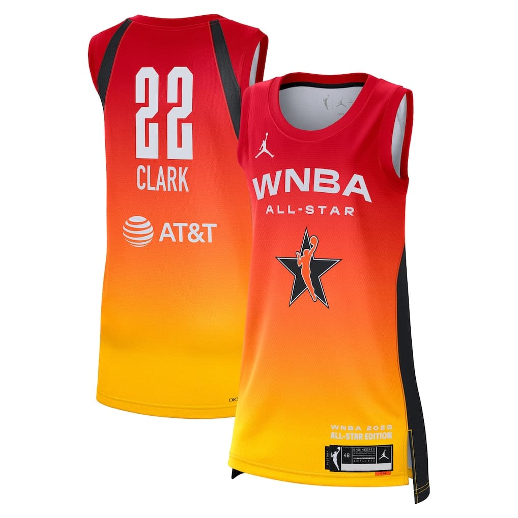 Unisex Caitlin Clark Jordan Brand Orange 2025 WNBA All-Star Game Victory Player Jersey