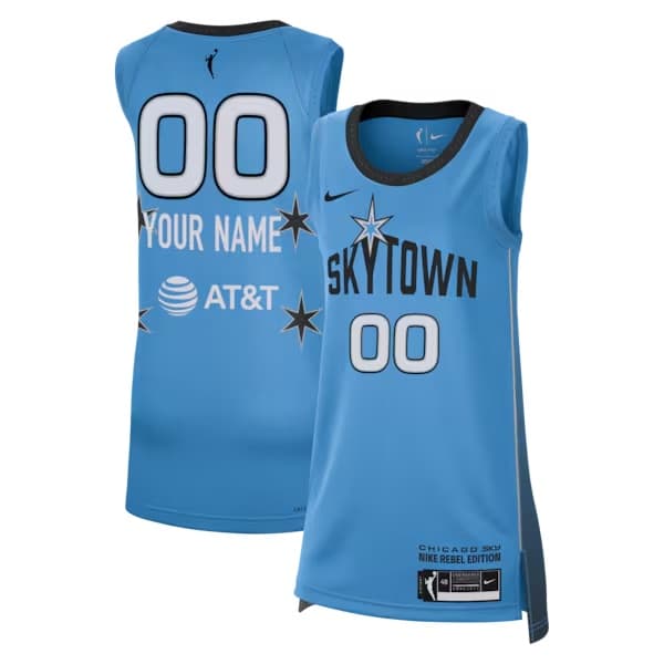 Unisex Chicago Sky Nike Blue Victory Custom Jersey - Rebel Edition
