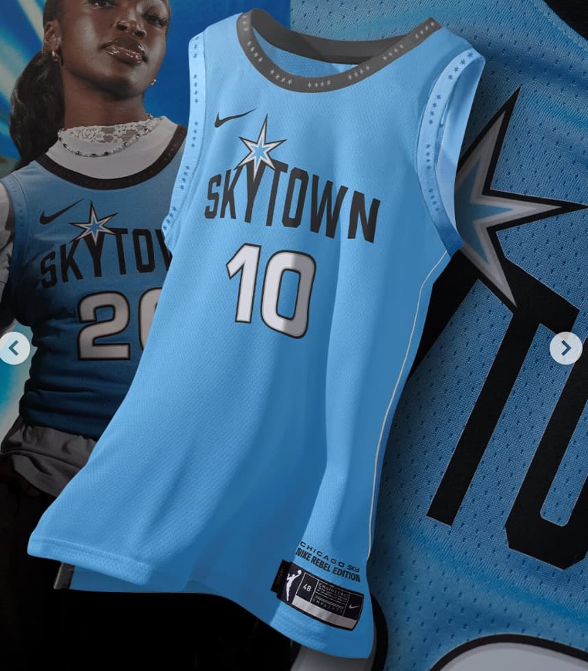 Unisex Chicago Sky Nike Blue Victory Custom Jersey - Rebel Edition_1