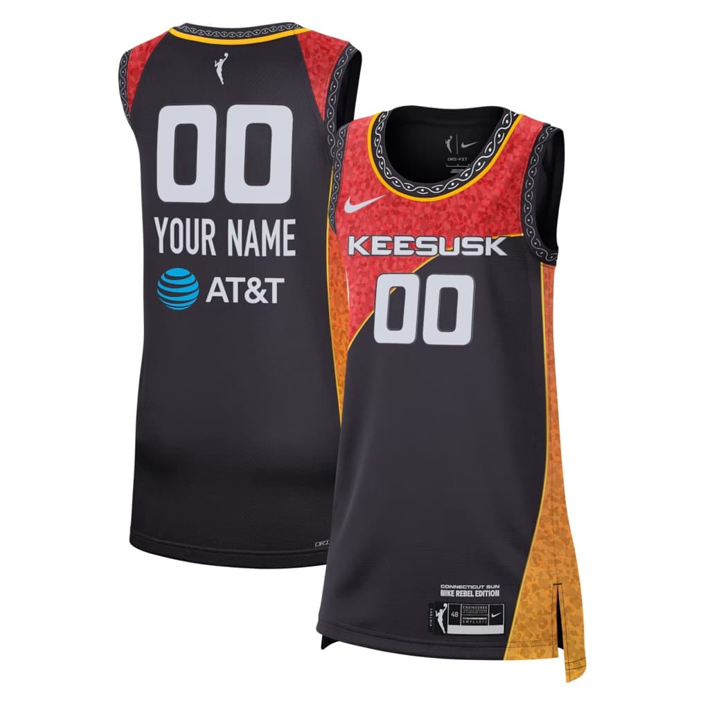 Unisex Connecticut Sun Nike Charcoal Victory Custom Jersey - Rebel Edition