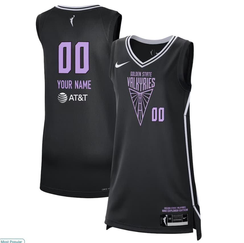 Unisex Golden State Valkyries Nike Black Custom Explorer Edition Victory Jersey