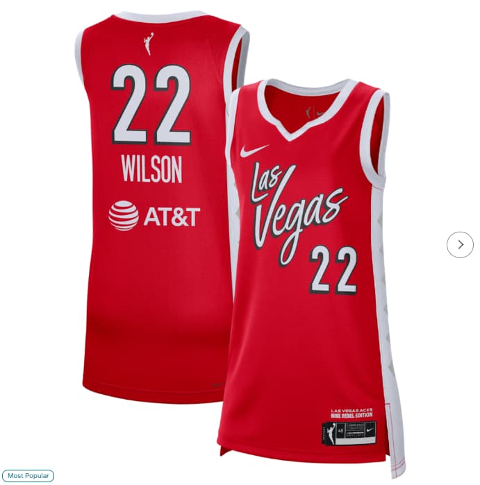 Unisex Las Vegas Aces A'ja Wilson Nike Red Victory Jersey - Rebel Edition