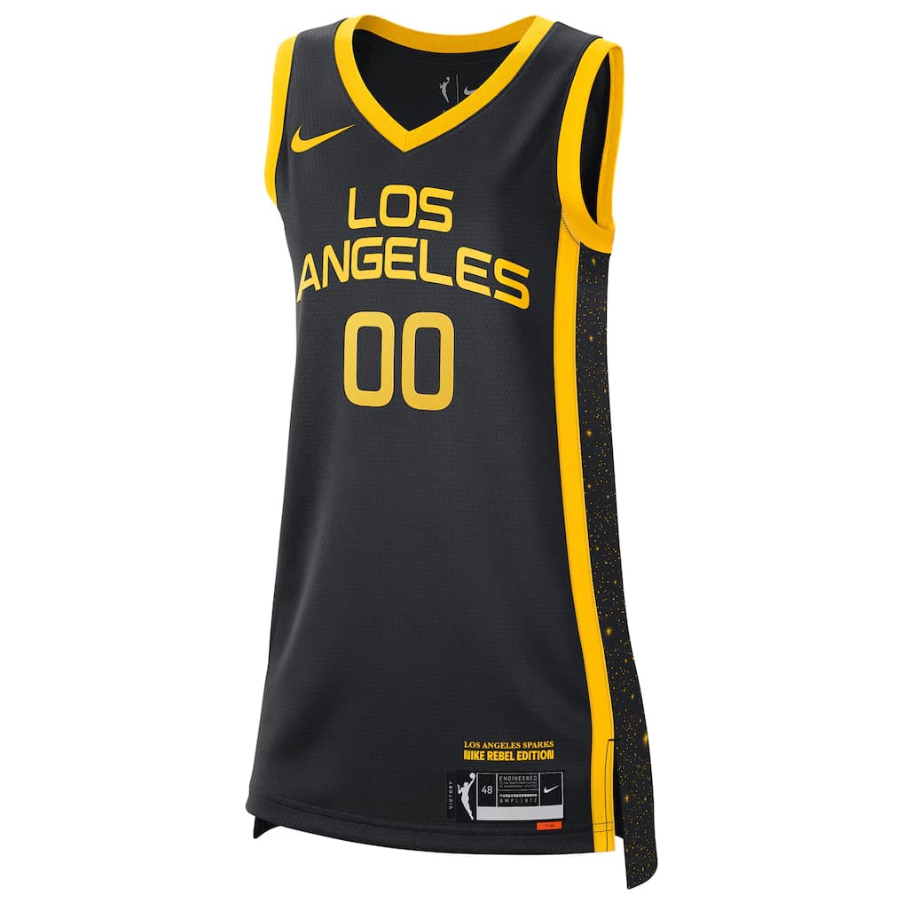 Unisex Los Angeles Sparks Nike Black 2021 Rebel Edition Victory Custom Jersey