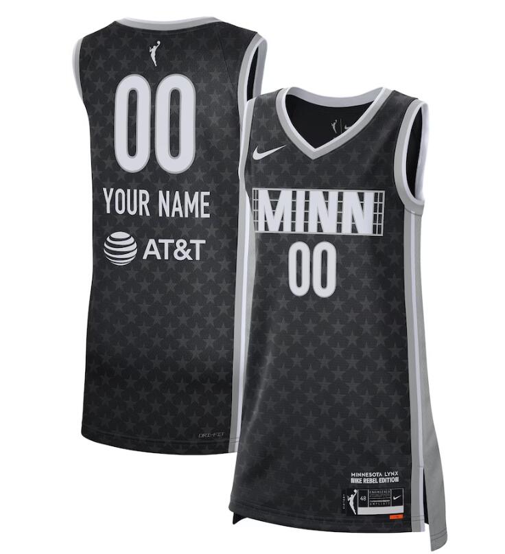Unisex Minnesota Lynx Nike Black 2021 Rebel Edition Victory Custom Jersey