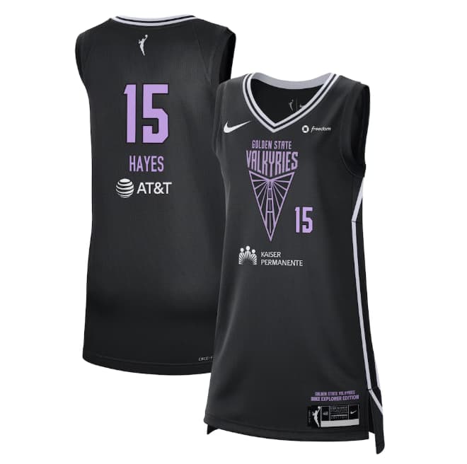 Unisex Nike Tiffany Hayes Black Golden State Valkyries Explorer Edition Badge Player Jersey