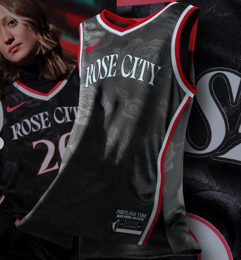 Unisex Portland Fire Nike Black Victory Custom Jersey - Rebel Edition (2)