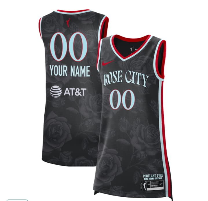Unisex Portland Fire Nike Black Victory Custom Jersey - Rebel Edition