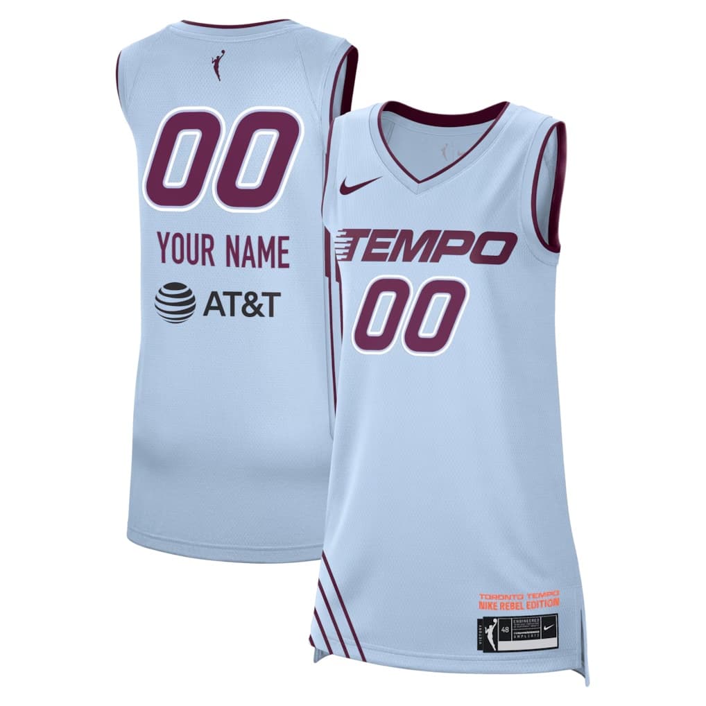 Unisex Toronto Tempo Nike Hydrogen Blue Victory Custom Jersey - Rebel Edition