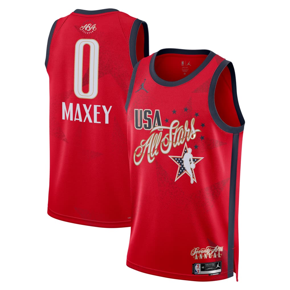 Unisex Tyrese Maxey Jordan Brand Red 2026 NBA All-Star Game Swingman Jersey