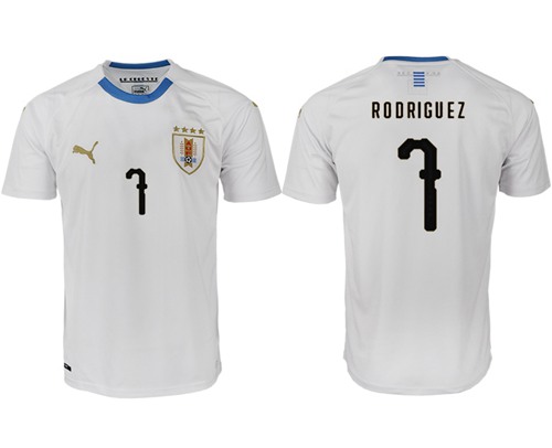 Uruguay #7 Rodriguez Home Soccer Country Jersey