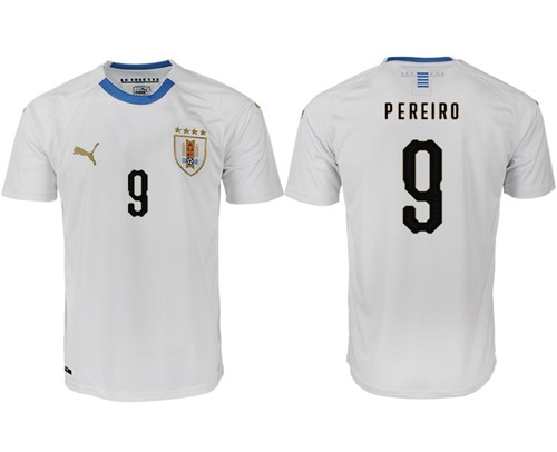 Uruguay #9 Pereiro Home Soccer Country Jersey