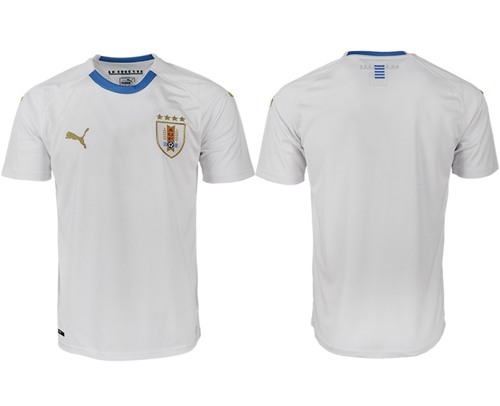 Uruguay Blank Home Soccer Country Jersey