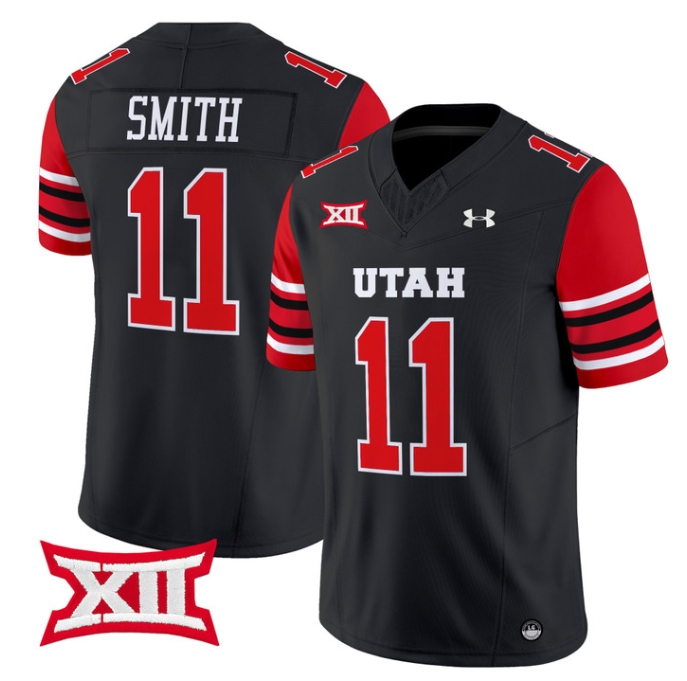 Utah Utes 2024 Vapor Limited Football Jersey - All Stitched BLACK #11 ALEX SMITH