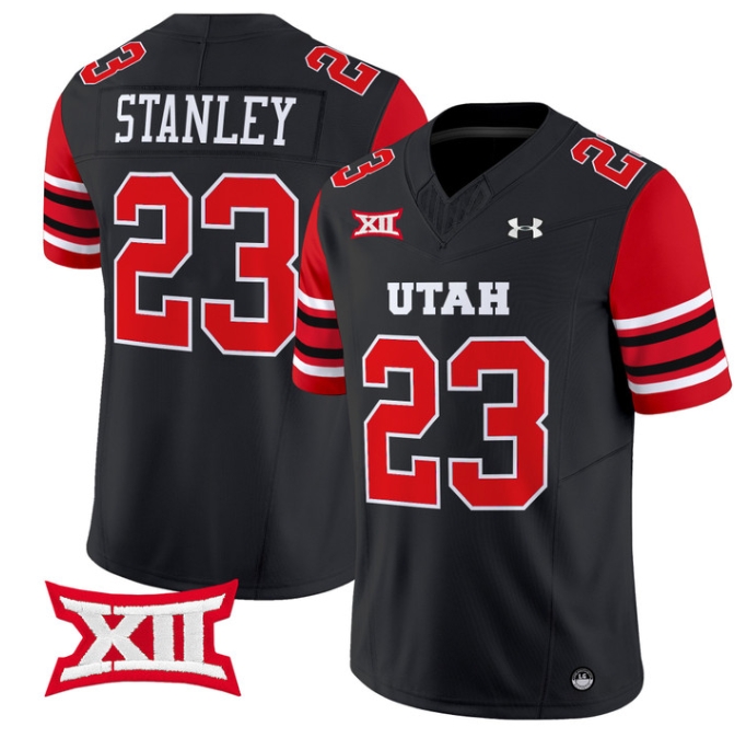Utah Utes 2024 Vapor Limited Football Jersey - All Stitched BLACK #23 DIJON STANLEY