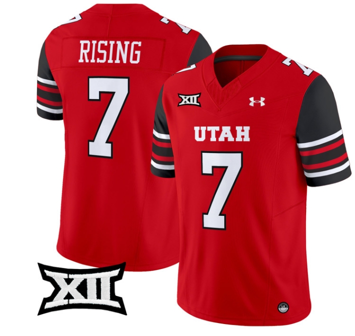 Utah Utes 2024 Vapor Limited Football Jersey - All Stitched RED #7 CAMERON RISING