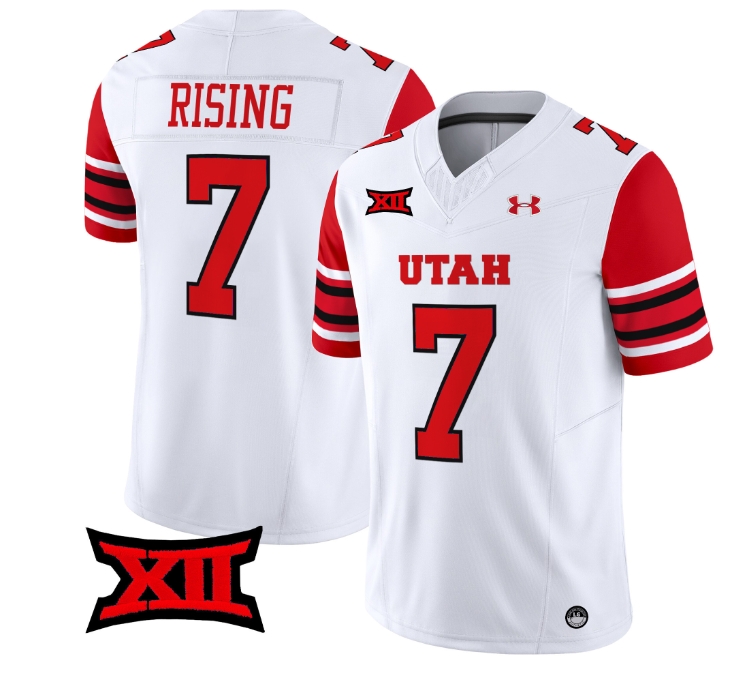 Utah Utes 2024 Vapor Limited Football Jersey - All Stitched WHITE #7 CAMERON RISING