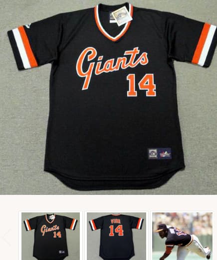 VIDA BLUE San Francisco Giants 1978 Away Majestic Throwback Baseball Jersey