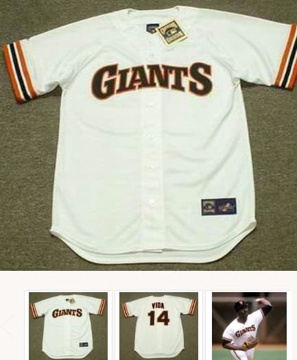 VIDA BLUE San Francisco Giants 1986 Home Majestic Throwback Baseball Jersey