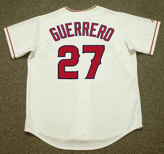 VLADIMIR GUERRERO Anaheim Angels 2004 Home Majestic Throwback Baseball Jersey