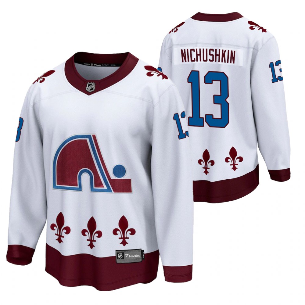 Valeri Nichushkin Colorado Avalanche 2021 Reverse Retro White Men's Jersey Special Edition