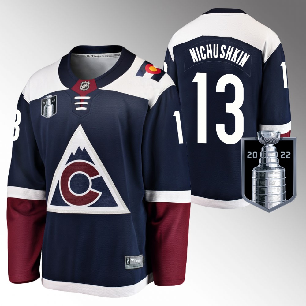Valeri Nichushkin Jersey Colorado Avalanche 2022 Stanley Cup Finals Navy Alternate