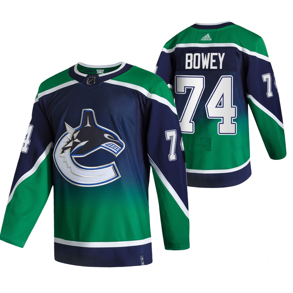 Vancouver Canucks 2021 Reverse Retro Madison Bowey Green Jersey Special Edition