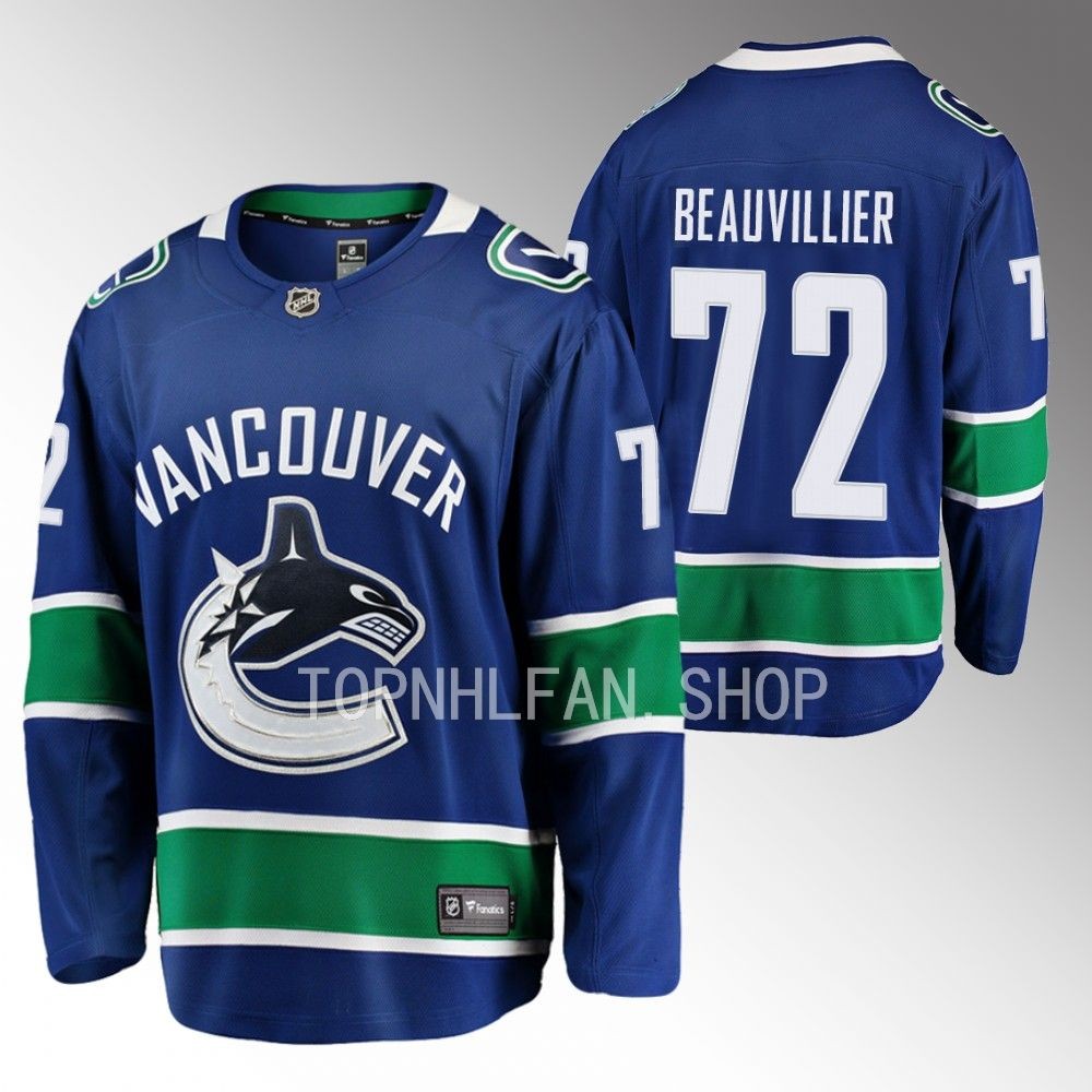 Vancouver Canucks Anthony Beauvillier Blue Home Breakaway Player Jersey