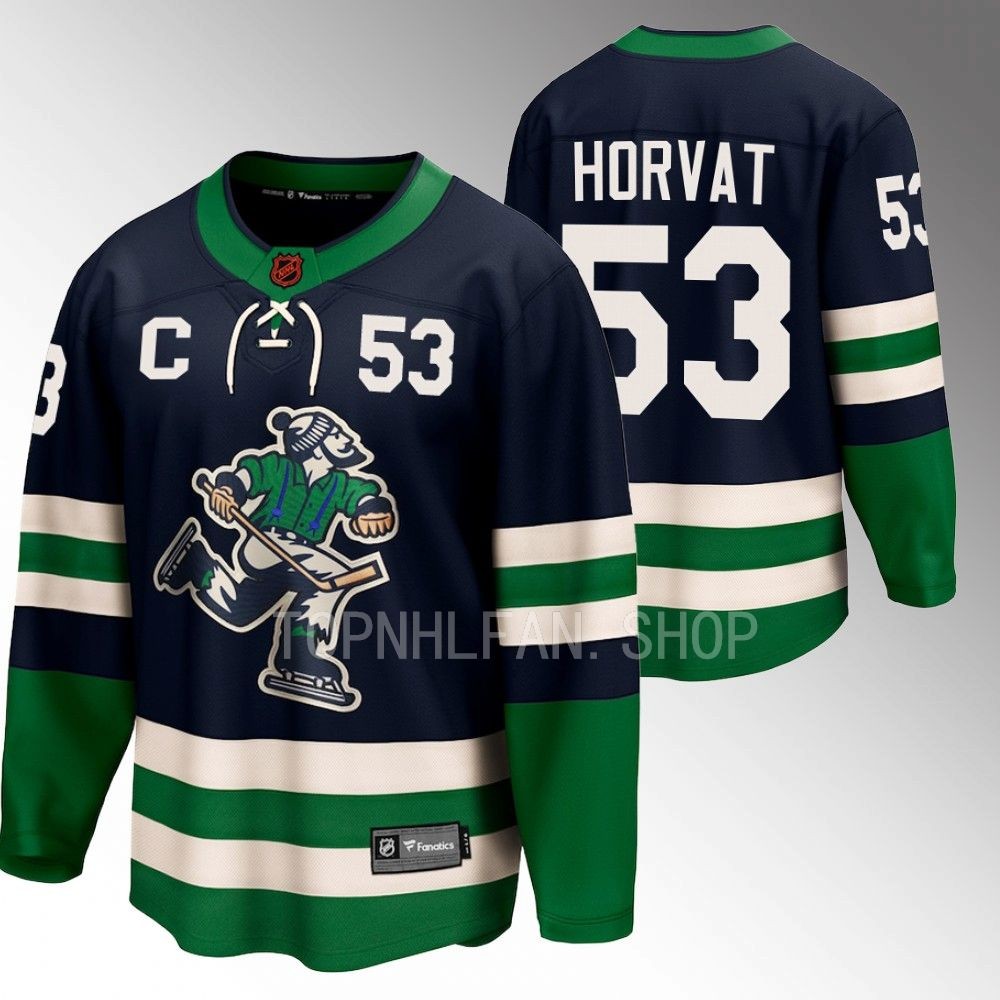 Vancouver Canucks Bo Horvat Navy 2022 Special Edition 2.0 Breakaway Retro Jersey